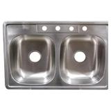 $170 33" X 19" X 6" DEEP STAINLESS STEEL KITCHEN S