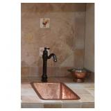 $249 UNDER COUNTER RECTANGLE HAMMERED COPPER 17 IN