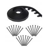 40 FT. L X 1.7 IN. H X 2.5 W COILED PLASTIC BLACK