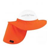 1 LOT (2) ORANGE HARD HAT BRIM WITH SHADE