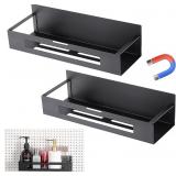 KOKONE 2 PACK MAGNETIC PEGBOARD SHELVES. WALL META
