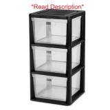 STERILITE 3 DRAWER TOWER, PLASTIC STORAGE ORGANIZE