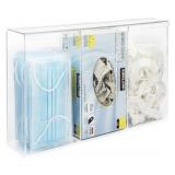 SIMPLYIMAGINE TRIPLE GLOVE BOX HOLDER - CLEAR ACRY