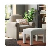 $420 SCULPTURAL ACCENT CHAIR VELVET TAN - THRESHOL
