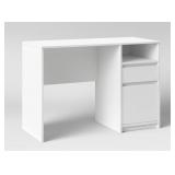 $110 WRITING DESK WITH DRAWERS WHITE - ROOM ESSENT