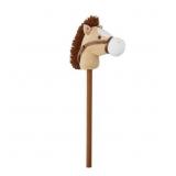KID CONNECTION PLUSH RIDING STICK HORSE, BROWN, AG