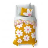 MAINSTAYS KIDS DAISY REVERSIBLE COMFORTER SET WITH