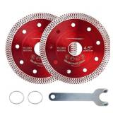 1 LOT (2) 4-1/2 INCH TILE CUTTING BLADE FOR ANGLE