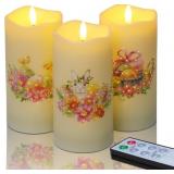 EYWAMAGE FIBER OPTIC SPRING FLAMELESS CANDLES WITH