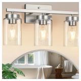 IZORRO MODERN BATHROOM LIGHT FIXTURES, 3 LIGHT BRU