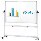 $238 VIZ-PRO DOUBLE-SIDED MOBILE WHITEBOARD, 96 X