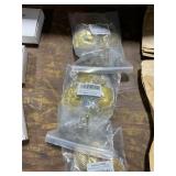 1 LOT (3) 4 PACK SDJCHEJ GOLDEN FLOWER COAT HOOKS