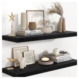 FUN MEMORIES BLACK FLOATING SHELVES 36 INCH LONG,