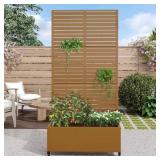 $227 72 IN. H X 35 IN. W RECTANGLAR BROWN OUTDOOR