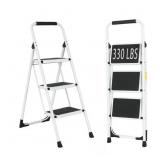 3.4 FT. REACH HIGHT 3-STEP IRON LADDER FOLDABLE NO