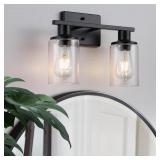 2-LIGHT MATTE BLACK BATHROOM VANITY LIGHT,BATHROOM