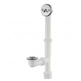 TRIP LEVER 1-1/2 IN. WHITE POLY PIPE BATH WASTE AN