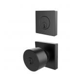 BLEECKER SATIN NICKEL DOOR HANDLESET WITH RIDGEWAY