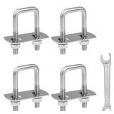 4 PACK M6 SQUARE U-BOLTS, 25MM (1") INNER WIDTH 50