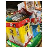 1 LOT OF MIXED PET ITEMS (DOG FOOD,4-TREATS,2-CLUM