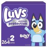 LUVS SIZE 2 BABY DIAPERS, PLATINUM PROTECTION BLUE