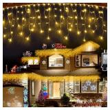 ICICLE CHRISTMAS LIGHTS OUTDOOR, 82FT 810 LED STRI