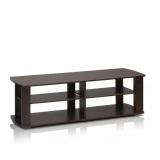THE 43 IN. DARK BROWN PARTICLE BOARD TV STAND FITS