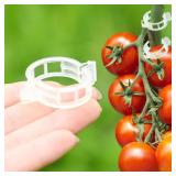 1 LOT (5) PLANT SUPPORT CLIPS -100PK, WHITE TOMATO