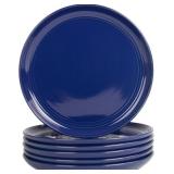 DOUBLE LINE 8.25" SALAD PLATE, SET OF 6, COBALT BL
