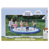 MEGA SPLASH PAD, 8 FT OUTDOOR WATER PLAY MAT WITH