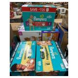 1 LOT OF (5) ASSORTED DIAPERS