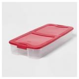 1 LOT OF 2-74QT ULTRA CLEAR CHRISTMAS UNDERBED BOX