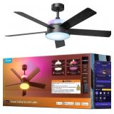 $190 GOVEE CEILING FAN WITH LIGHTS, RGBIC SMART 52