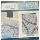 SIMPLE STYLINGS PEEL & STICK FLOOR TILE, STONE MOS