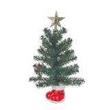 CHRISTMAS TREE WITH CHARACTER BASE, 18 IN, ASSORTE
