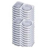 100 PACK OF DOUBLE COMPARTMENT PLASTIC DISPOSABLE