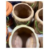 1 LOT (2) TREE STUMP POPCORN BUCKET
