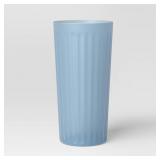 1 LOT OF 16-26 FL OZ PLASTIC TALL TUMBLER BLUE RIB