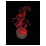 1 LOT OF 1-SPIDERMAN 3D NIGHT LAMP/1-XMAS LIGHTS