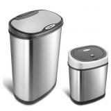 NINE STARS SENSOR TRASH CANS, STAINLESS STEEL 13.2
