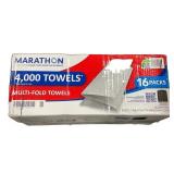 MARATHON MULTIFOLD 1-PLY WHITE PAPER TOWELS 16 PKS