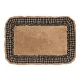 BURLAP CHECKERED BORDER 20 IN. X 30 IN. BLACK BATH