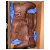 BROWN WOMEN WIDE CALF BOOTS SIZE 13 XW