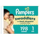 PAMPER SWADDLERS 198 COUNT DIAPERS