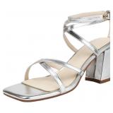 SZ 6 CHUNKY HEEL SANDALS FOR WOMEN SQUARE TOE PLAT