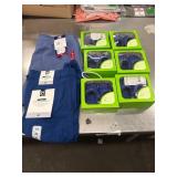 1 LOT (2) ASST CLOTHING (6) BLUE CROCS SZ C2-C3