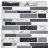 1 LOT (10)12 IN. X 12 IN. GREY MARBLE VINYL PEEL A