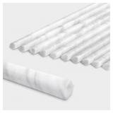 SUNWINGS HONED CARRARA WHITE 12 IN. X 0.75 IN. NAT
