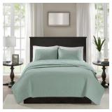 MANSFIELD 3-PIECE SEAFOAM KING/CAL KING COVERLET S