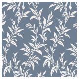 LAURA ASHLEY PAXFORD LEAVES DARK SEASPRAY WALLPAPE